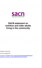 SACN statement on nutrition and older adults living in the community